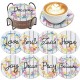 8 Pieces Inspirational Diamond Art Coaster Diamond Painting Coaster with Stand Coaster for beginners, adults, children, diamond art craft supplies
